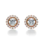 Kolczyki z diamentami z różowego złota AJK_003